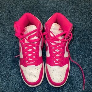 Nike Pink and White Sneakers